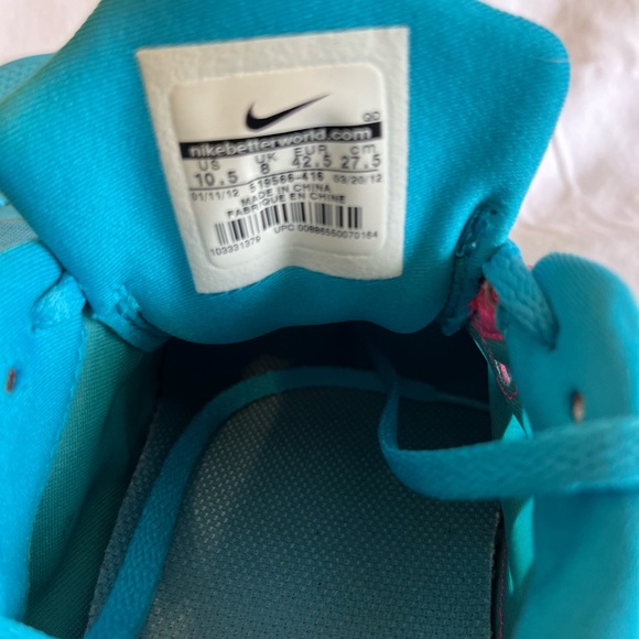 Excellent Condition 🌸 Nike N7, Size 10 in Turquoise and white - Picture 6 of 12